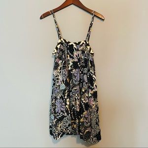 FREE PEOPLE Black pattern romper. NWT. Size S.